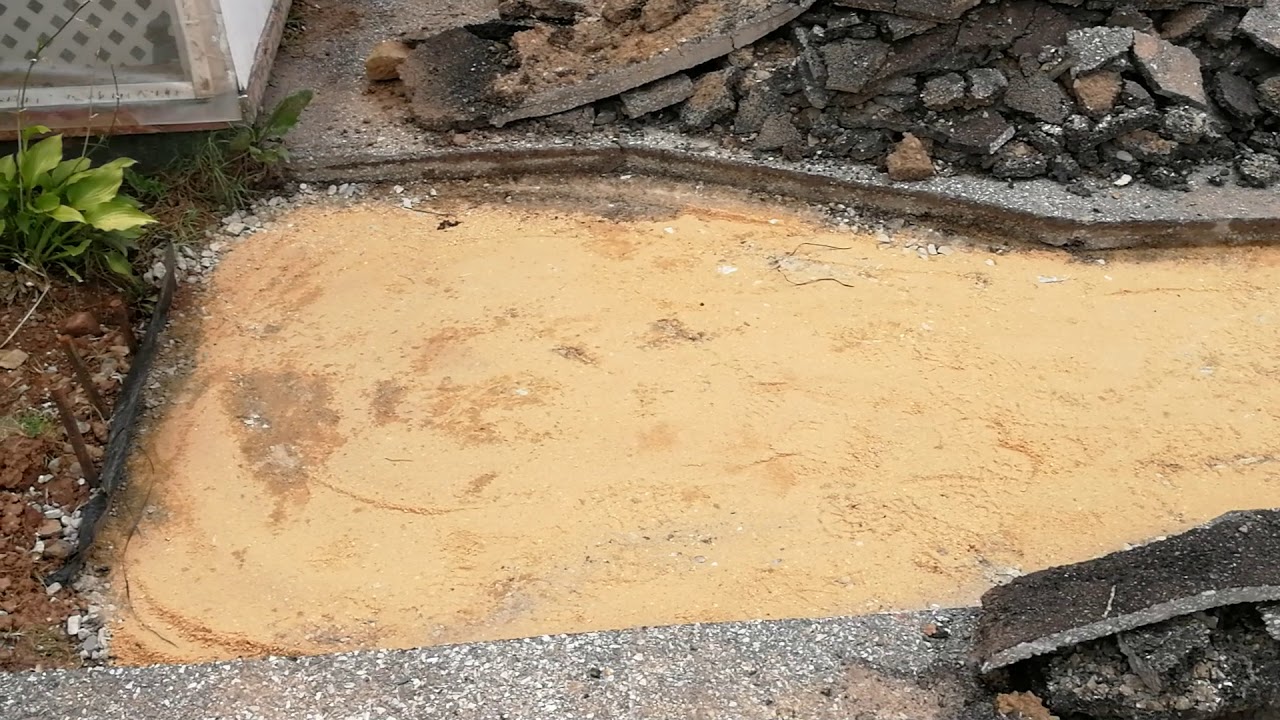 Recycling asphalt for a driveway patch